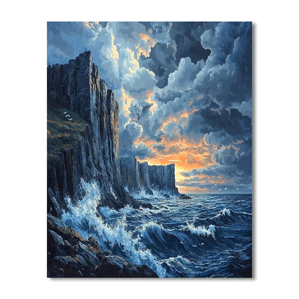 J.M.W. Turner Inspired Breezy Coastal Cliffs  Paint By Numbers