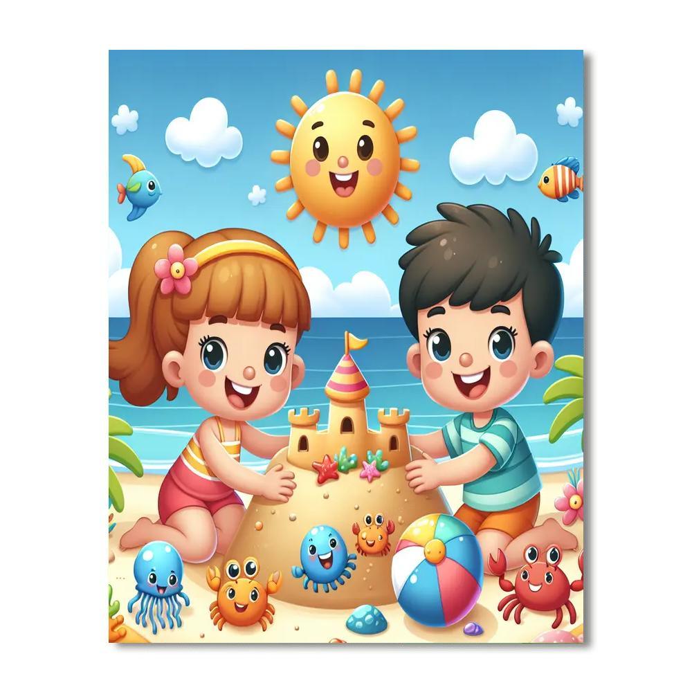 Summer Beach Bash Painting Number Kit