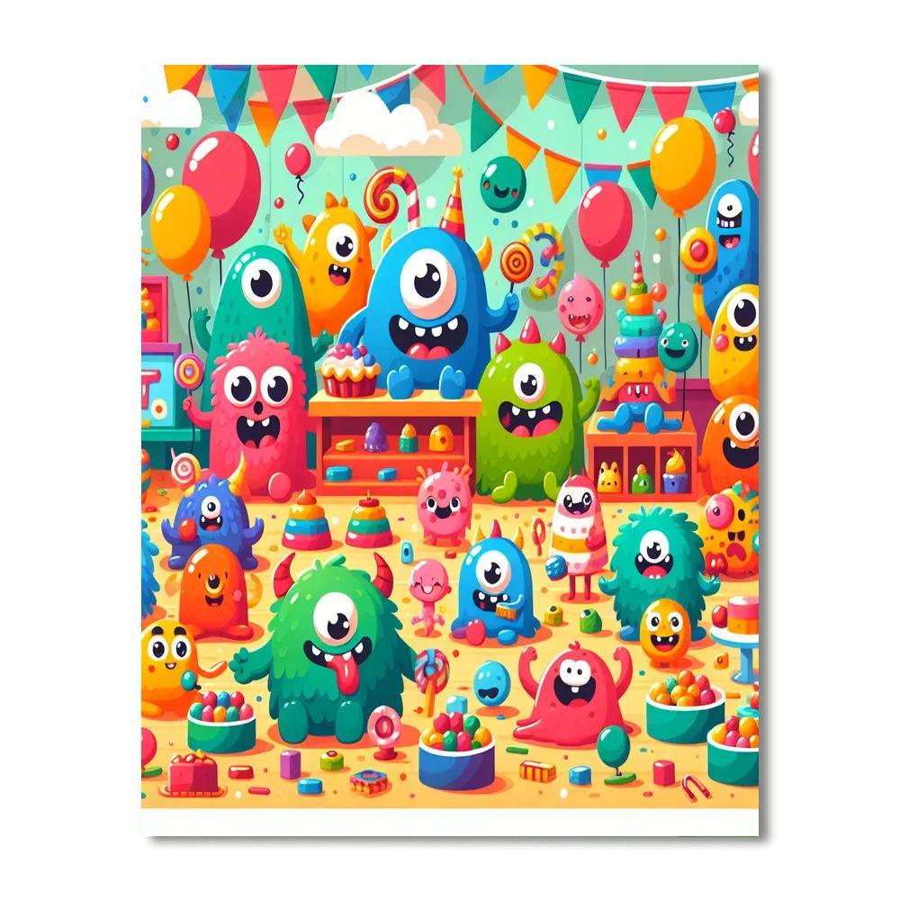 Whimsical Monster Mash Paint By Number