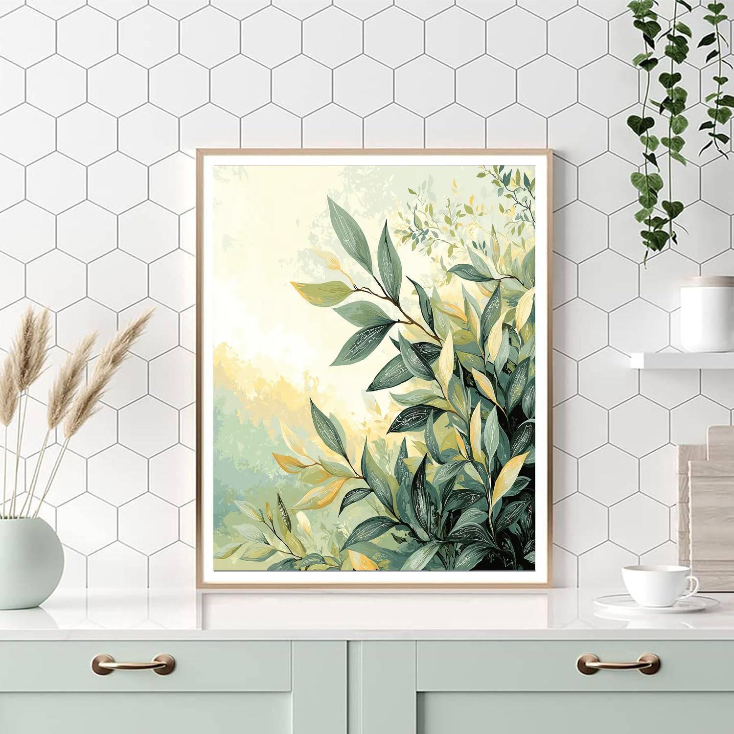 Leonardo Da Vinci Inspired Ethereal Whisper Of Leaves  DIY Paint By Numbers