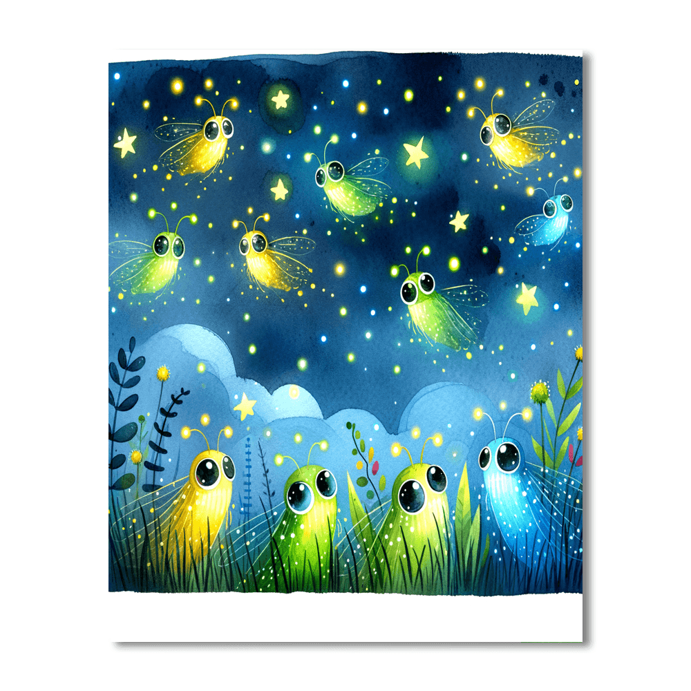 Friendly Firefly Festival - DIY Painting By Numbers Kit