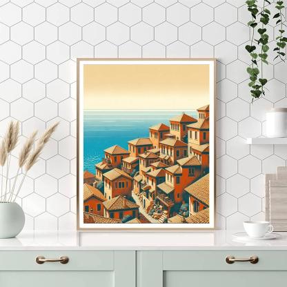 Sunny Mediterranean Escape Numbered Painting Kits