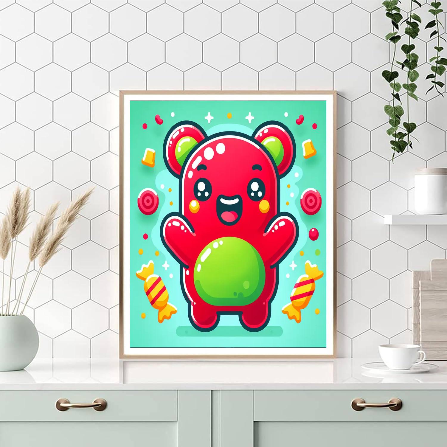 Giggling Gummy Bear Painting Number Kit