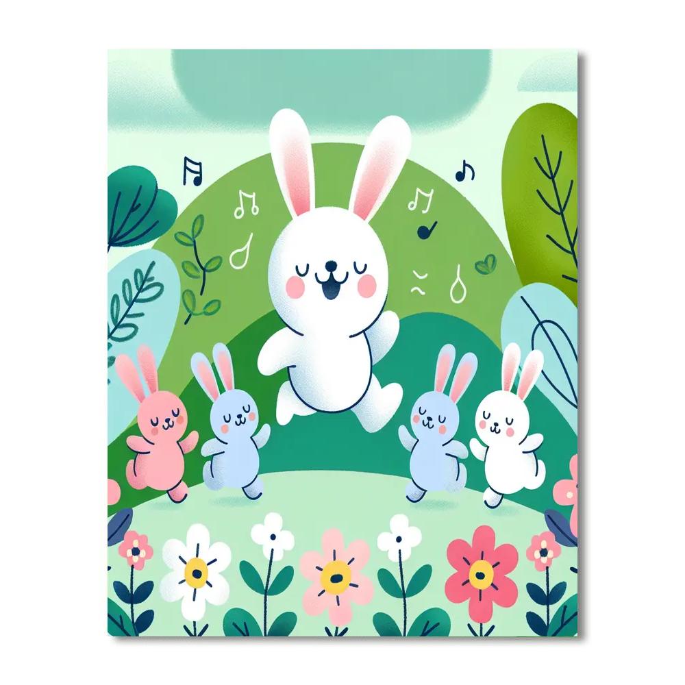 Sweet Bunny Parade Numbered Painting Kits