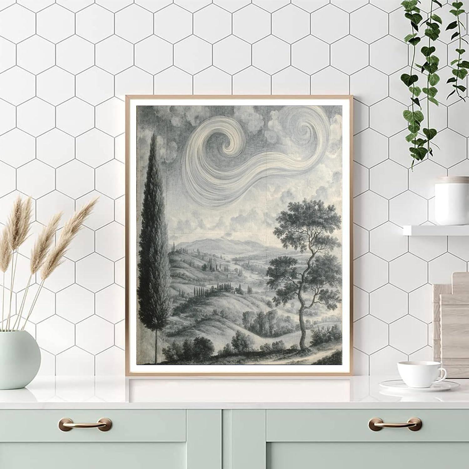 Michelangelo Inspired Harmony Of Elemental Wind  Painting By Numbers Kit