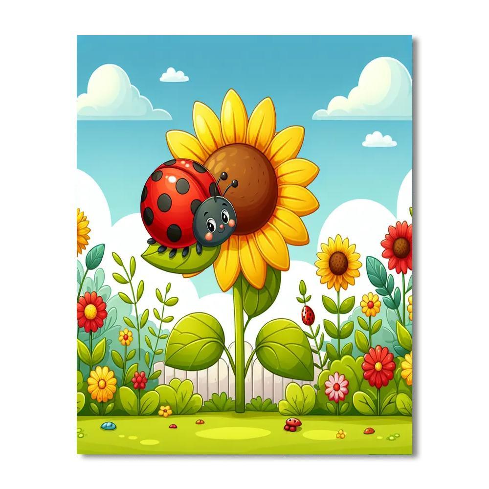 Lovely Ladybug Adventure Painting Number Kit