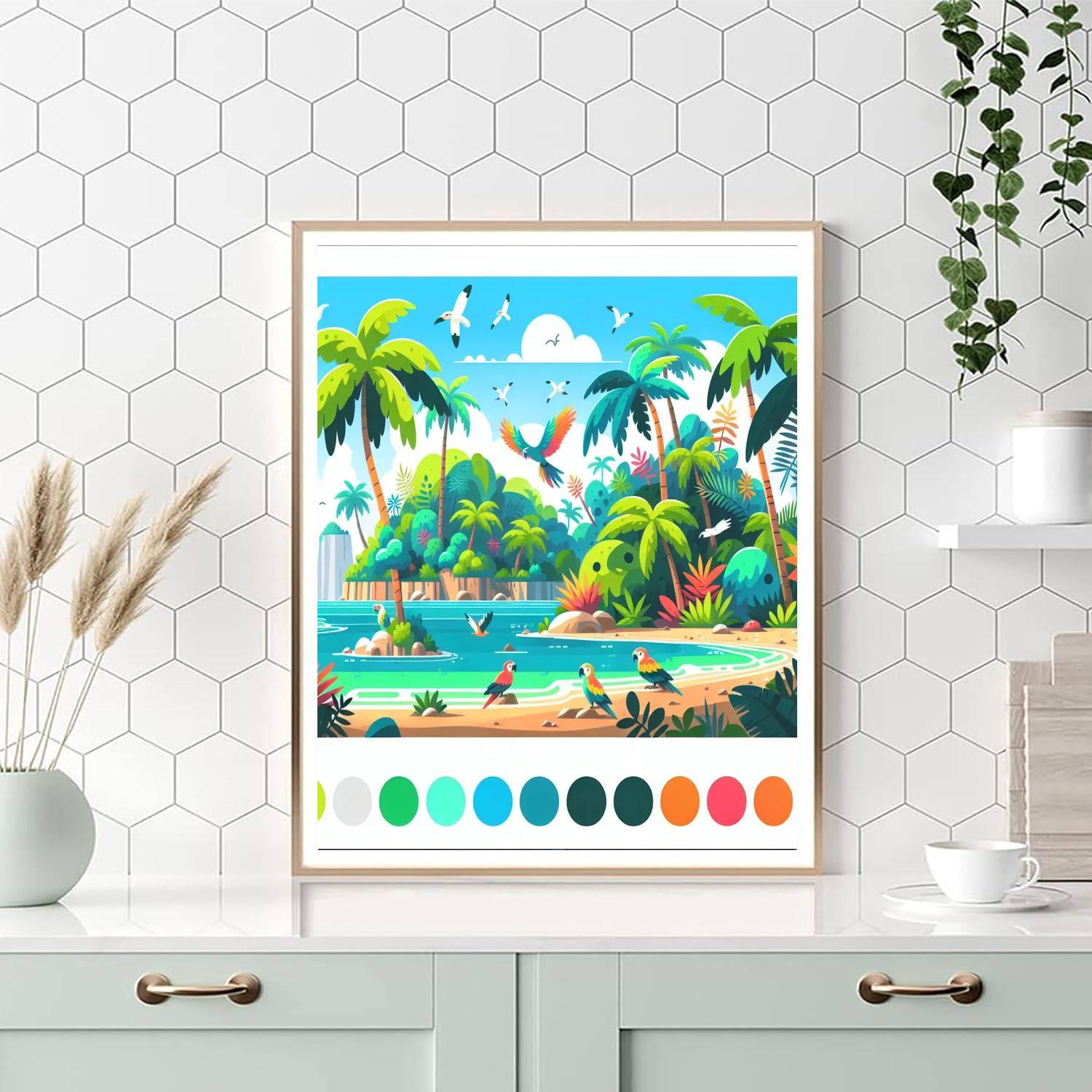 Tropical Island Journey Painting By Numbers Kit