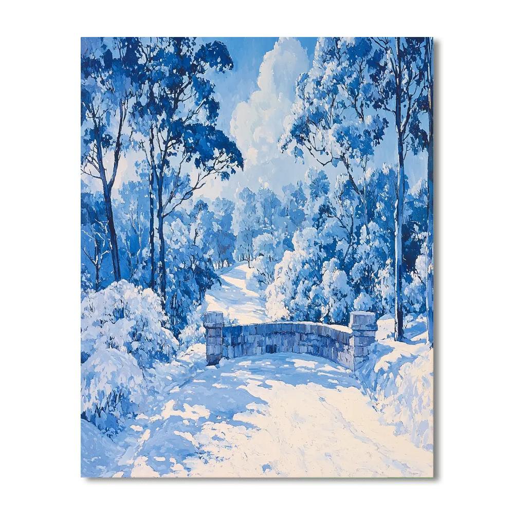 Paul Cézanne Inspired Tranquil Winter Scape  Painting By Numbers Kit