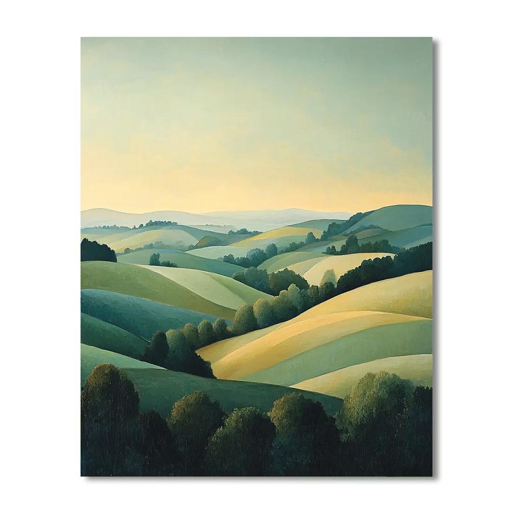 Constable Inspired Dreamy Landscape Escape  Number Painting