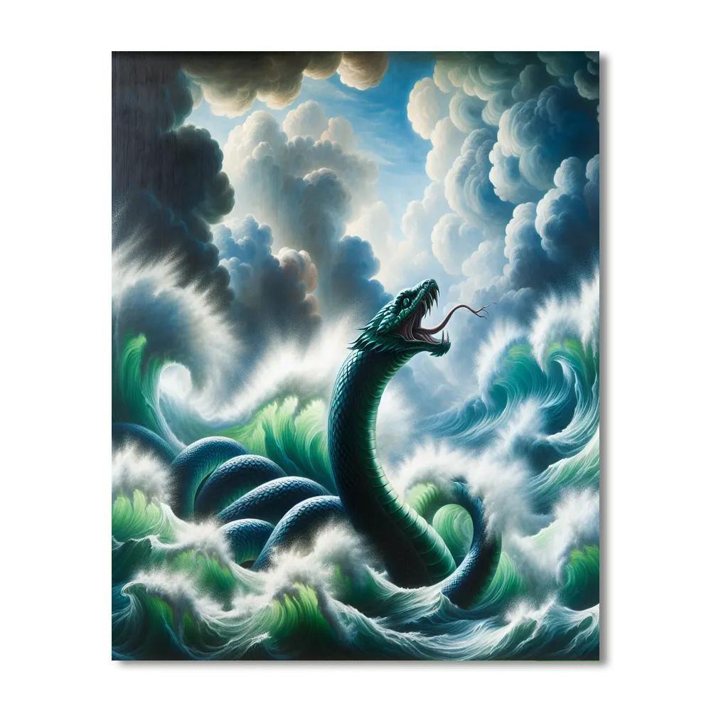 Mystical Sea Serpent DIY Paint By Numbers