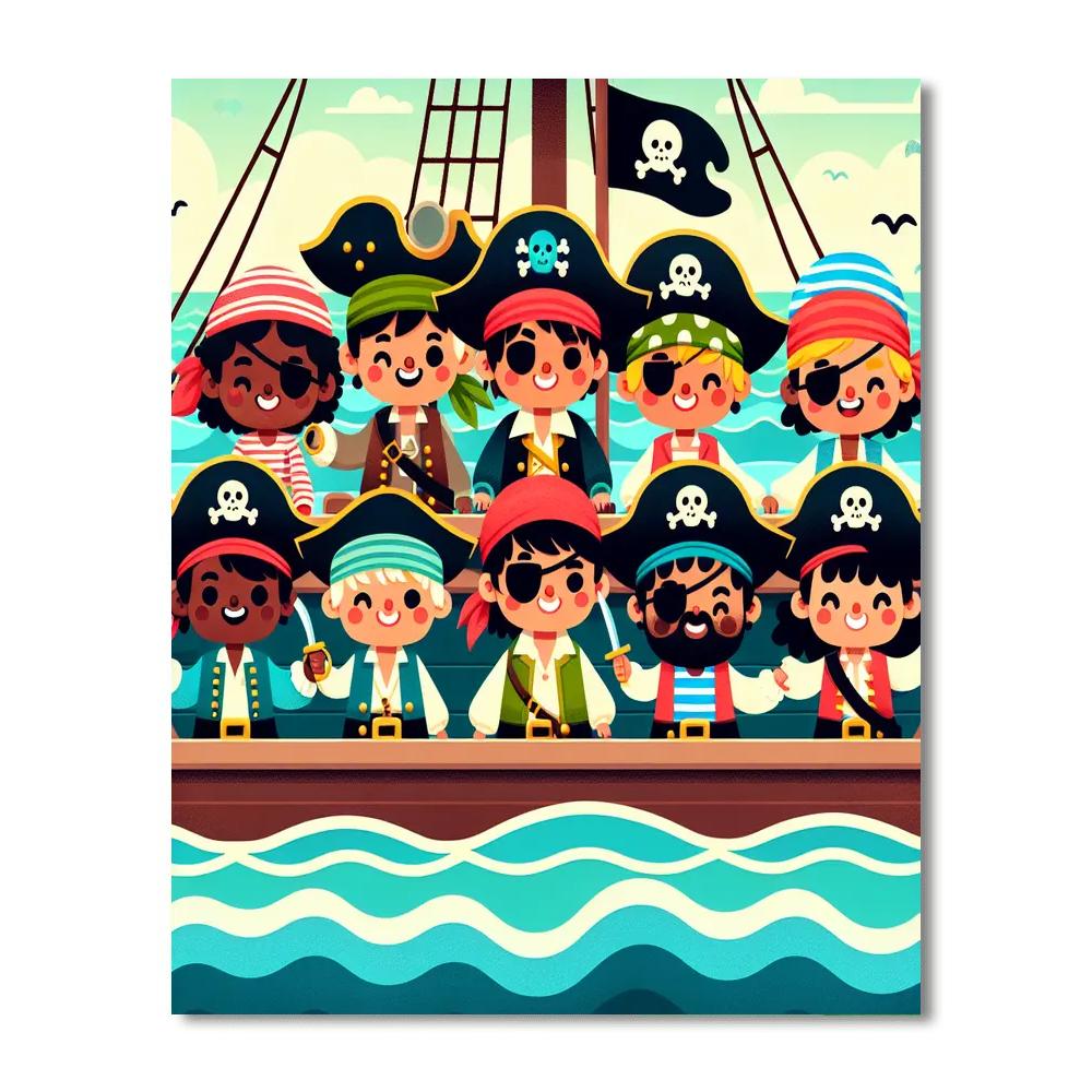 Pirate Playground Plunder Paint By Numbers Art