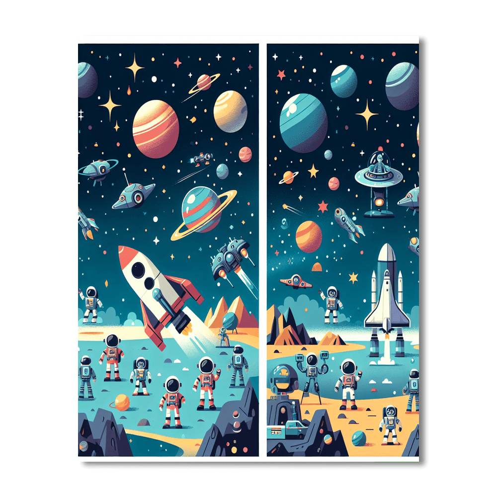 Space Voyage Expedition Paint By Numbers Art