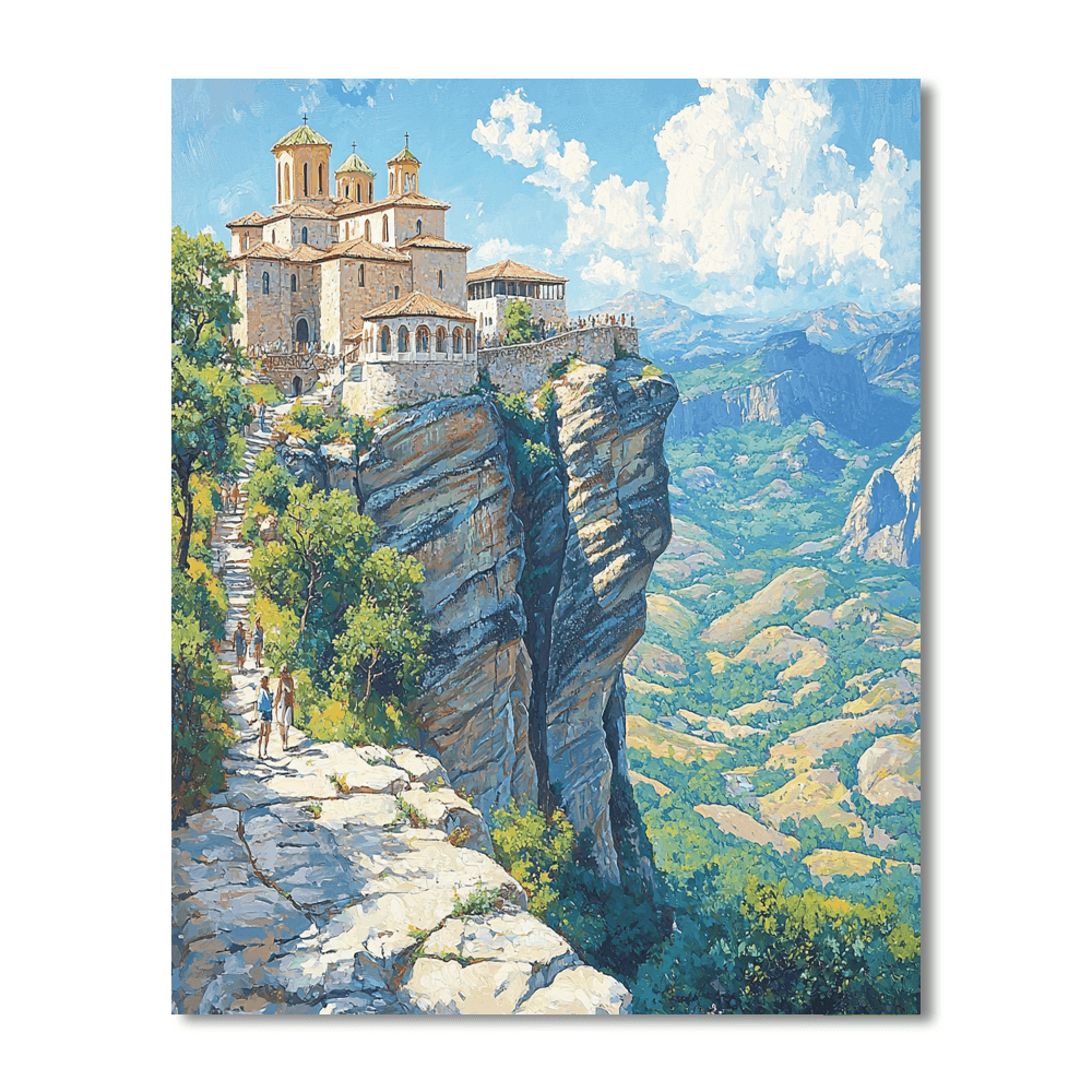 Greece's Meteora Monasteries DIY Paint By Numbers