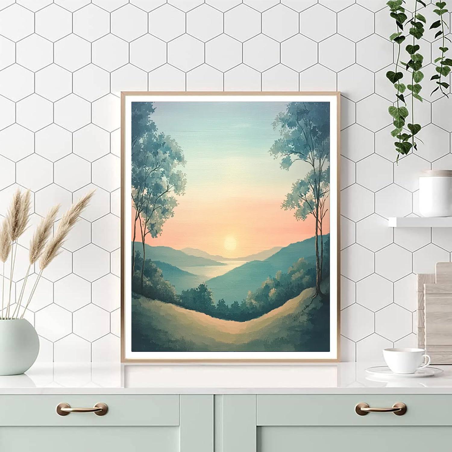 Georges Seurat Inspired Ethereal Dawn Symphony  Paint By Numbers Kits