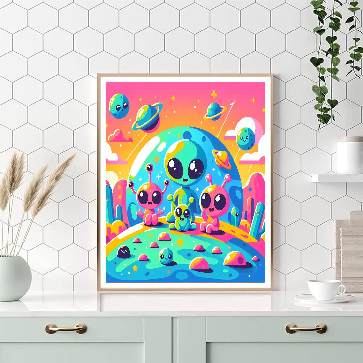 Fantastic Adventures With Aliens Numbered Painting Kits