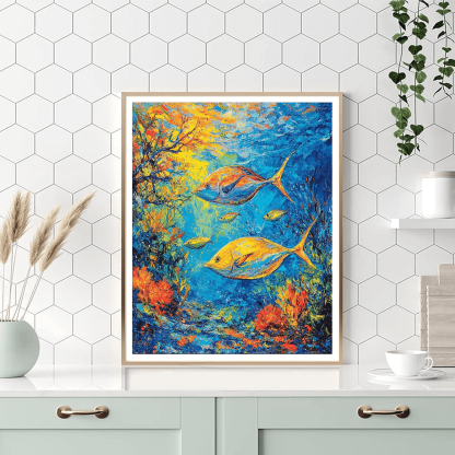 Paul Gauguin Inspired Ocean Depths  Paint By Numbers Art