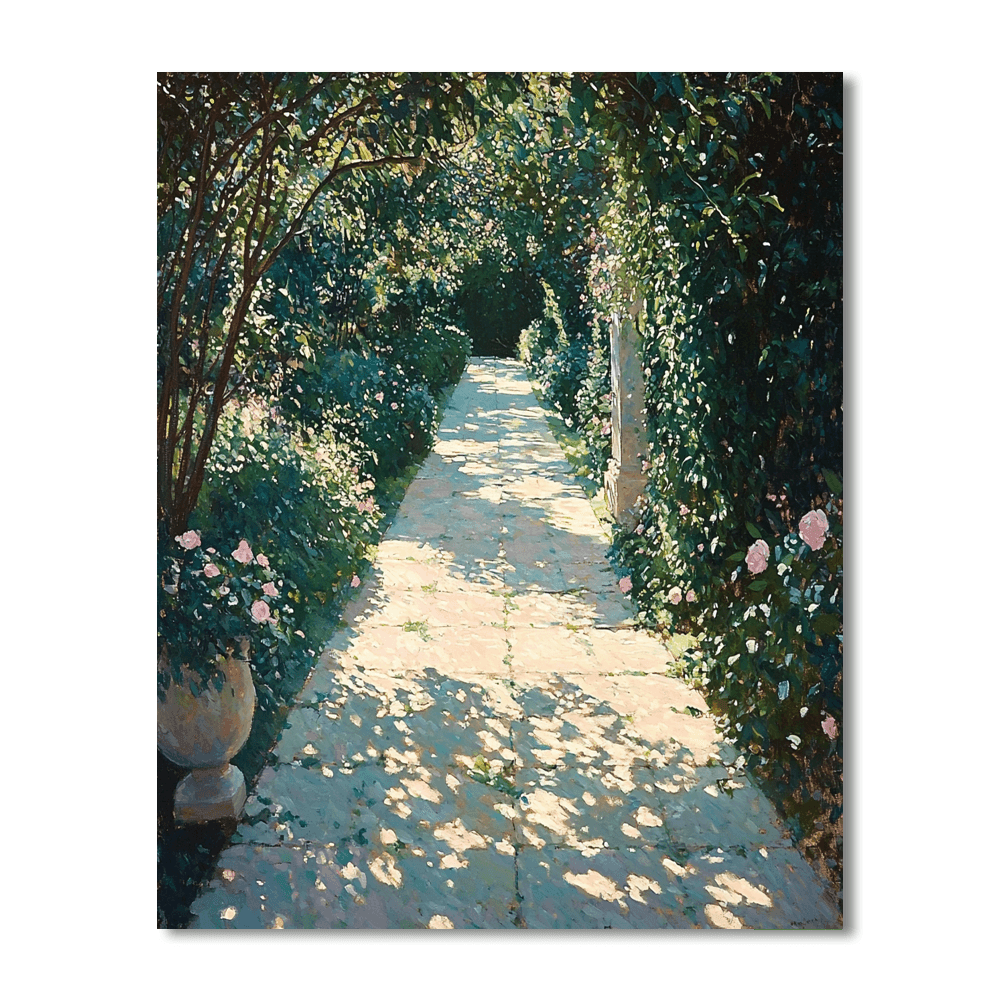 John William Waterhouse Inspired Romantic Garden Pathway  Paint By Numbers Kits