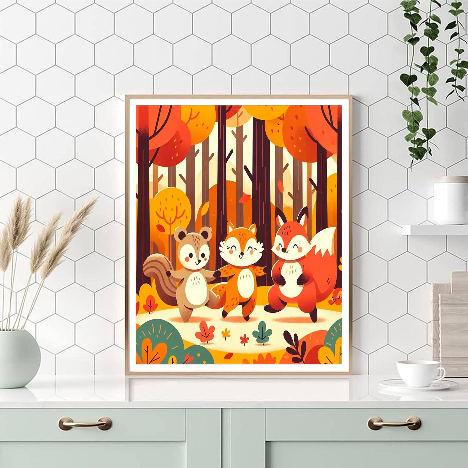 Autumn Forest Frolic Paint By Color