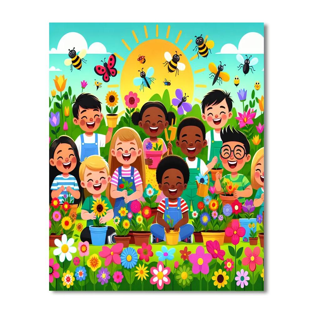 The Playful Garden Painting Number Kit