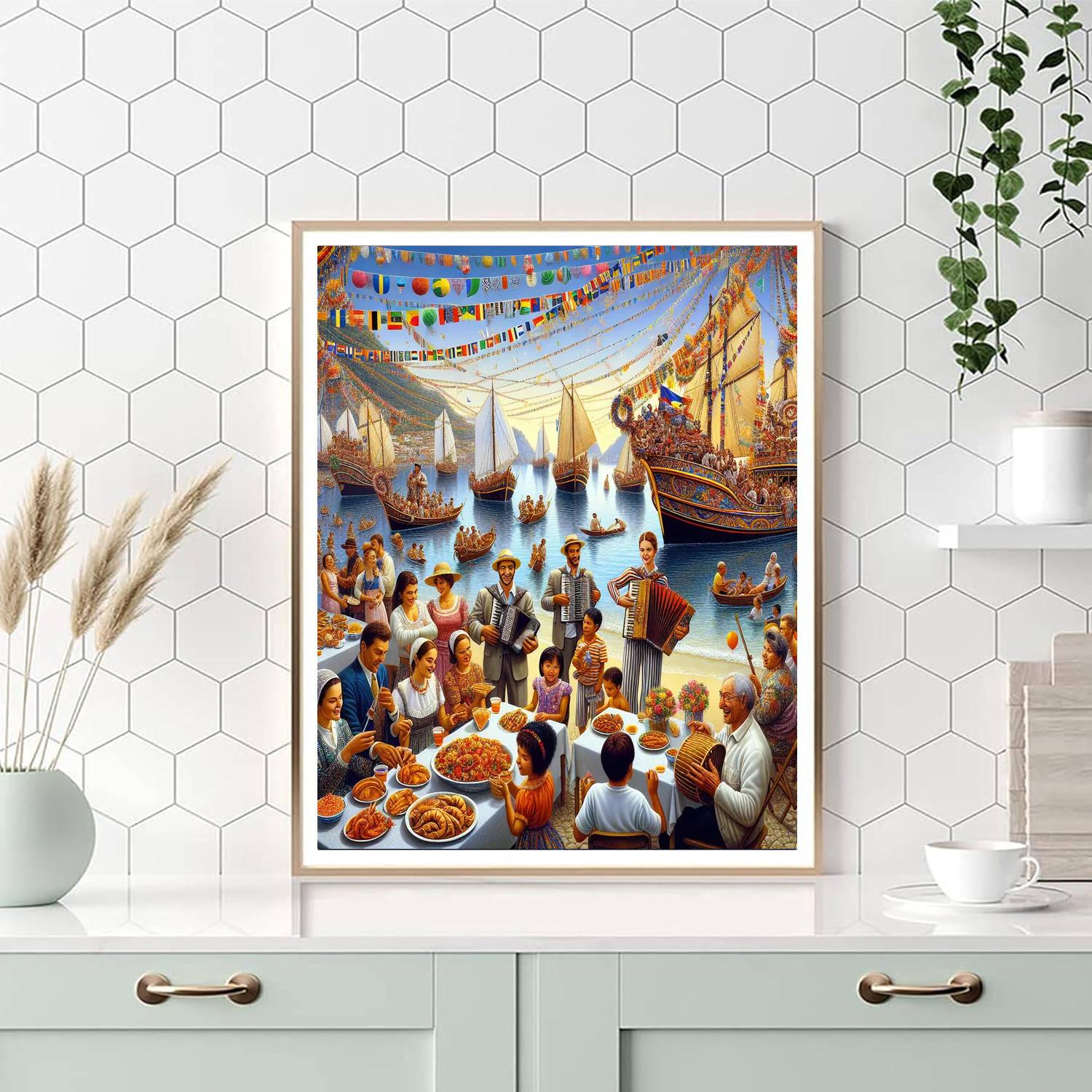 Festival Of The Sea - Italy Painting Number Kit