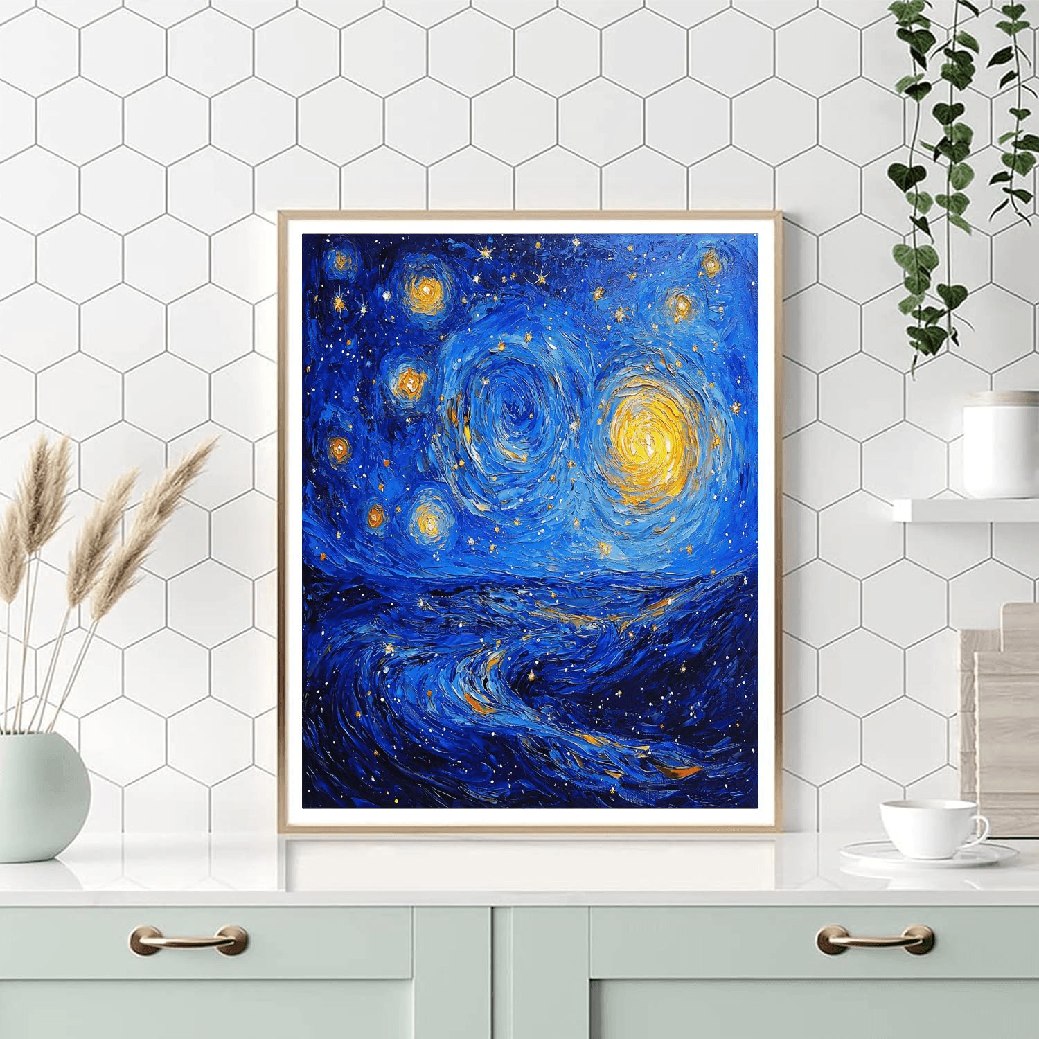 Vincent Van Gogh Inspired Celestial Landscapes  Painting By Numbers Kit
