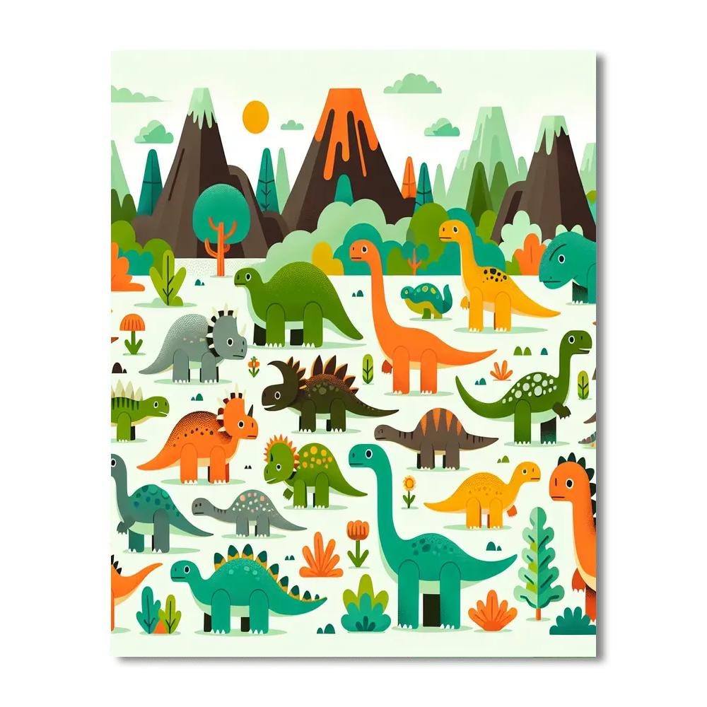 Historic Dinosaur Valley Painting By Numbers Kit