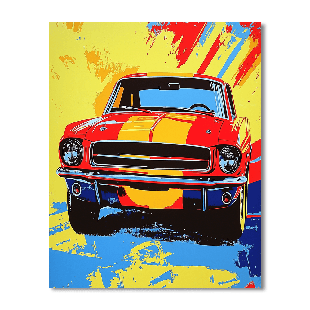 Andy Warhol Inspired Retro Cars  DIY Paint By Numbers