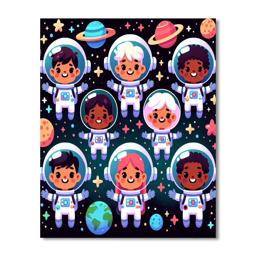 Cheerful Space Odyssey Paint By Numbers