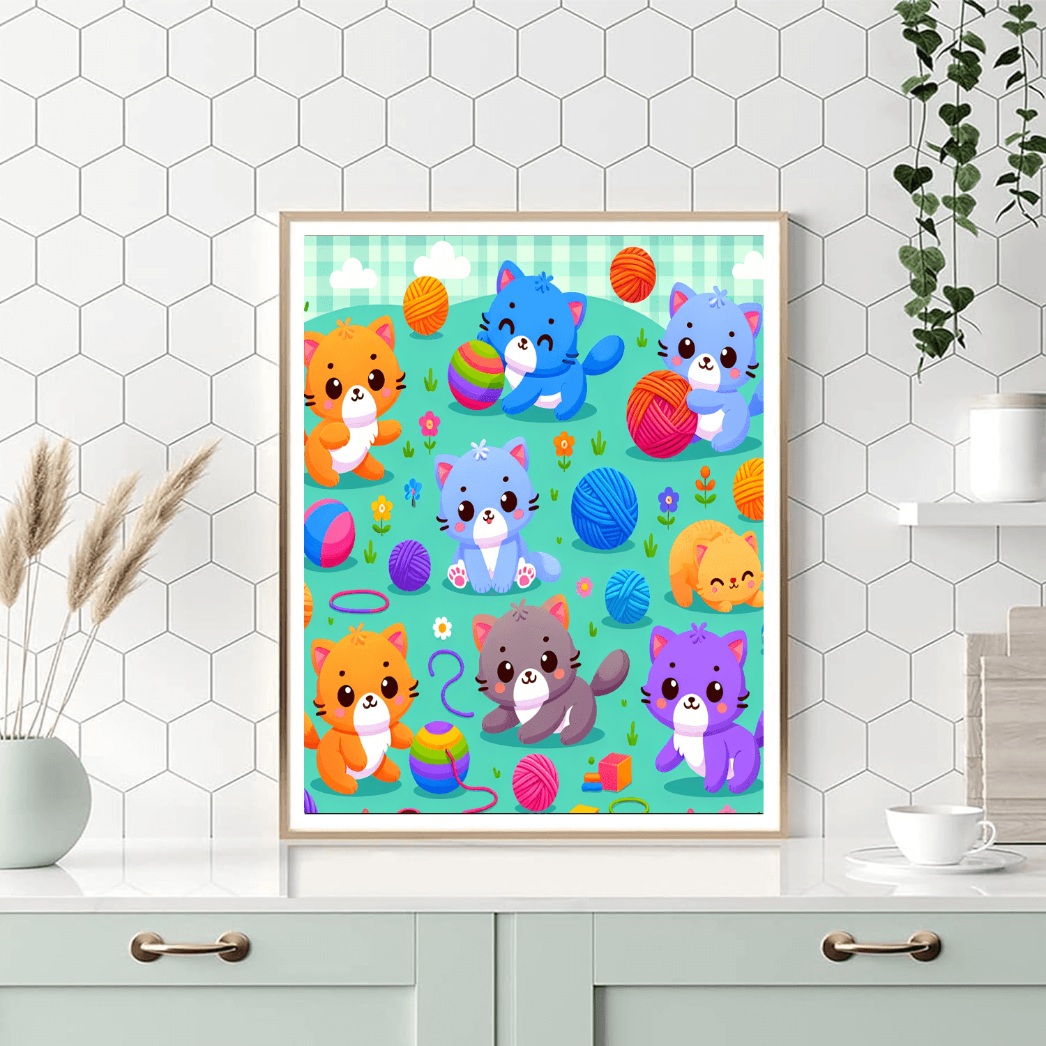 Cuddly Kittens Playtime Number Painting