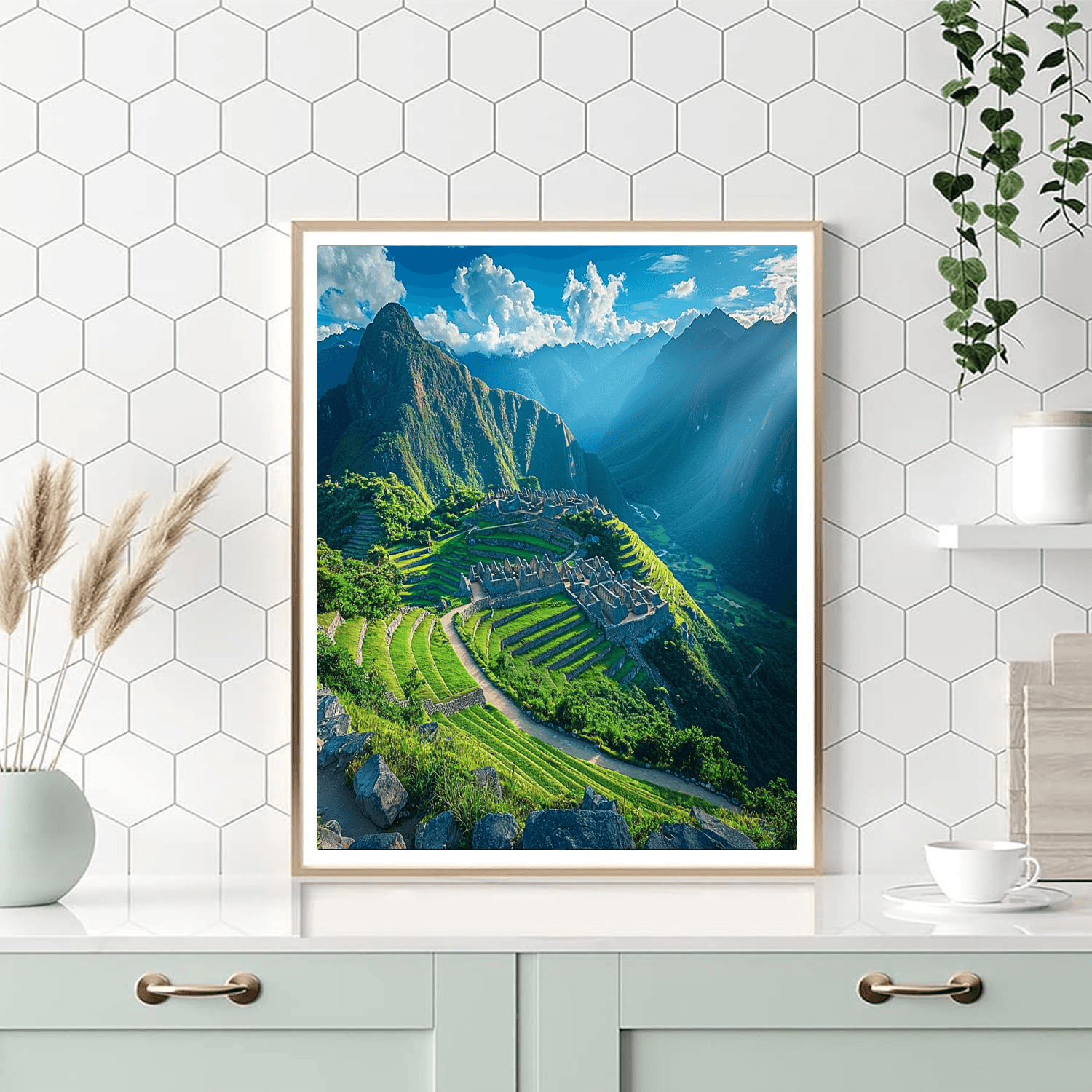 Machu Picchu Mountain Painting Number Kit