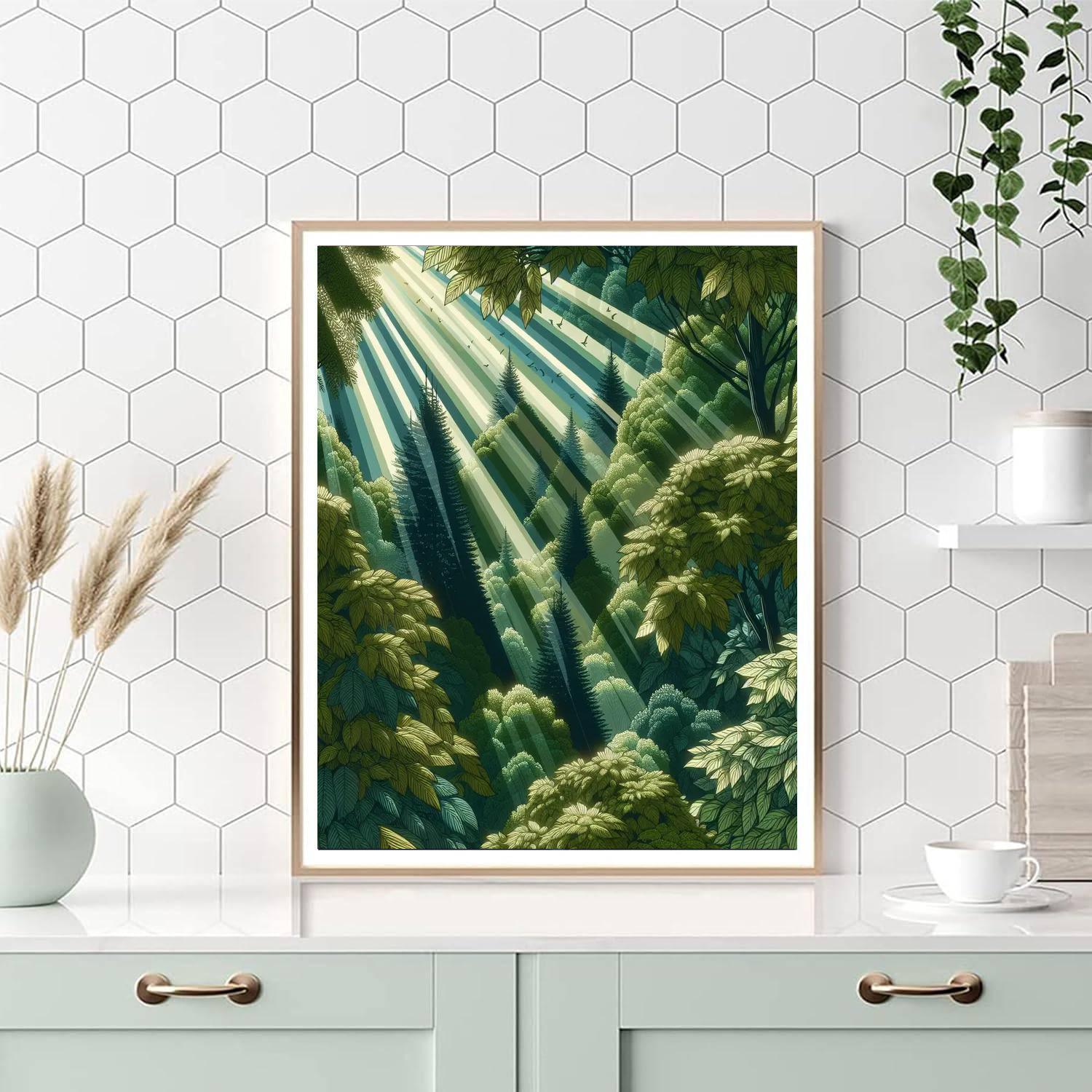 Lush Forest Canopy DIY Paint By Numbers