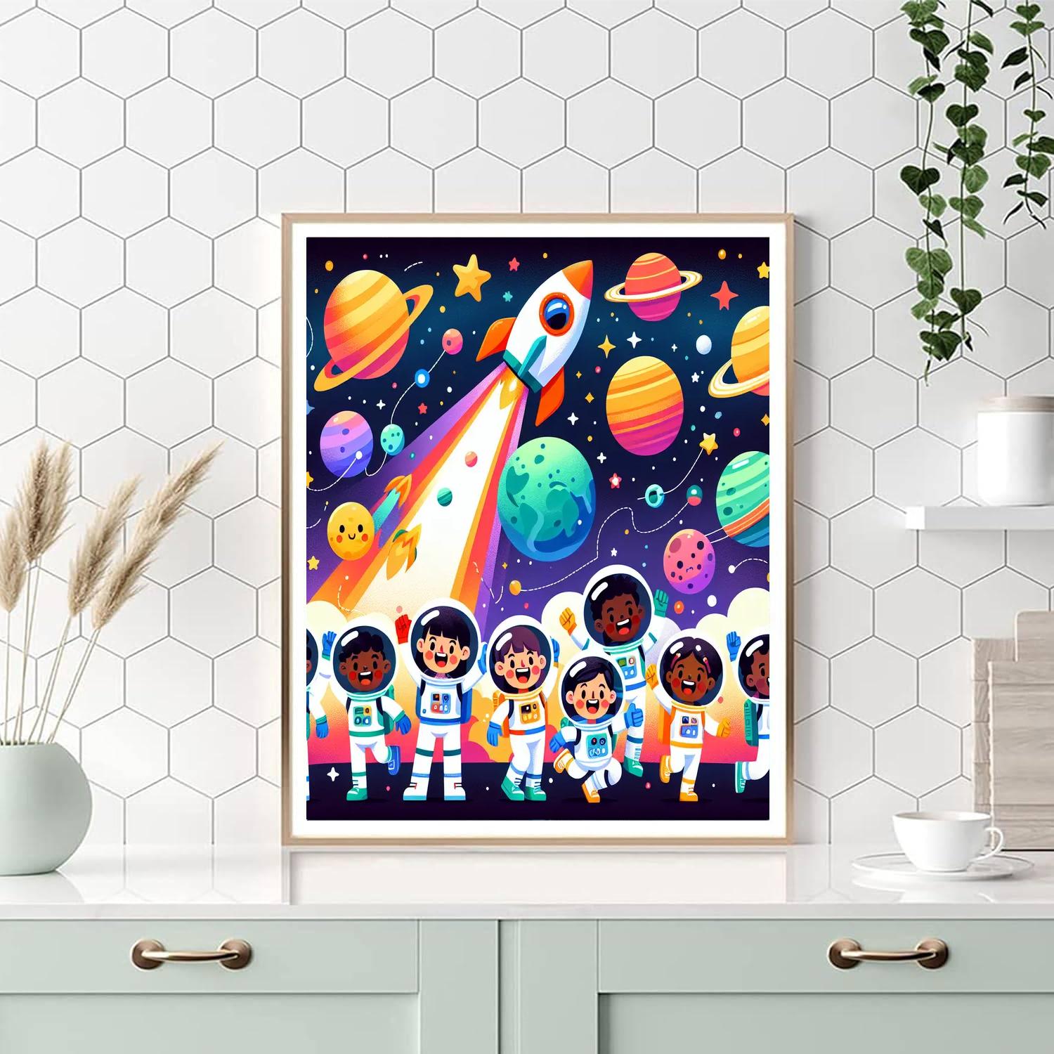 Dreamy Space Adventures Number Painting