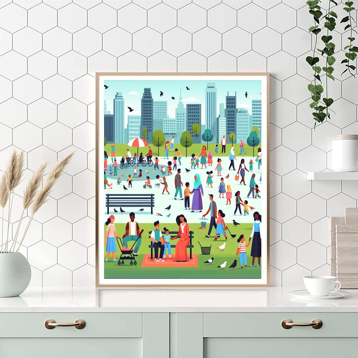 City Park Extravaganza DIY Paint By Numbers