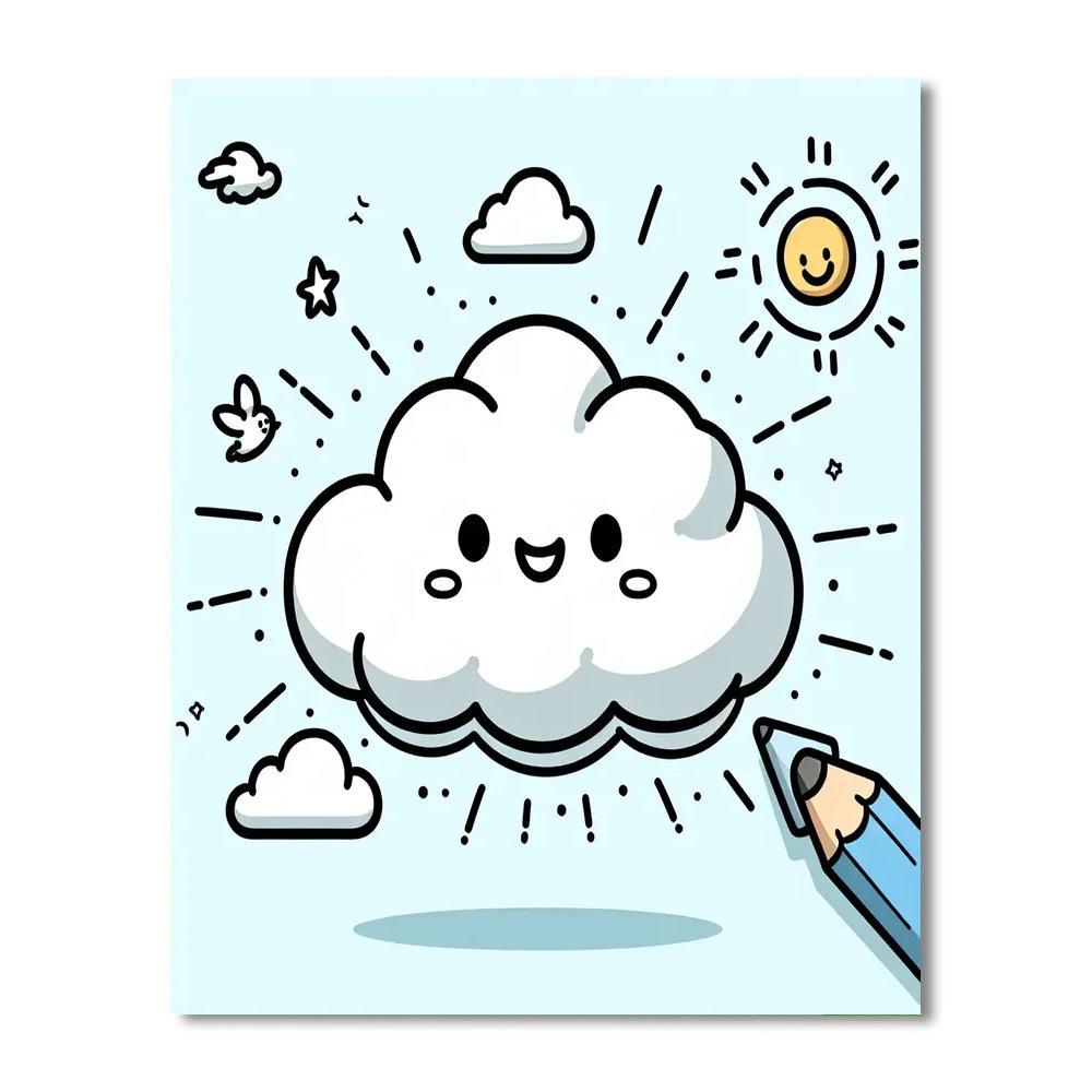 Gentle Cloud DIY Paint By Numbers