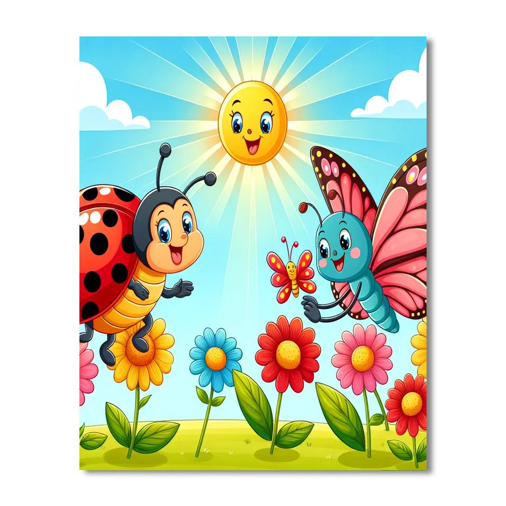 Whimsical Insect World Paint By Numbers