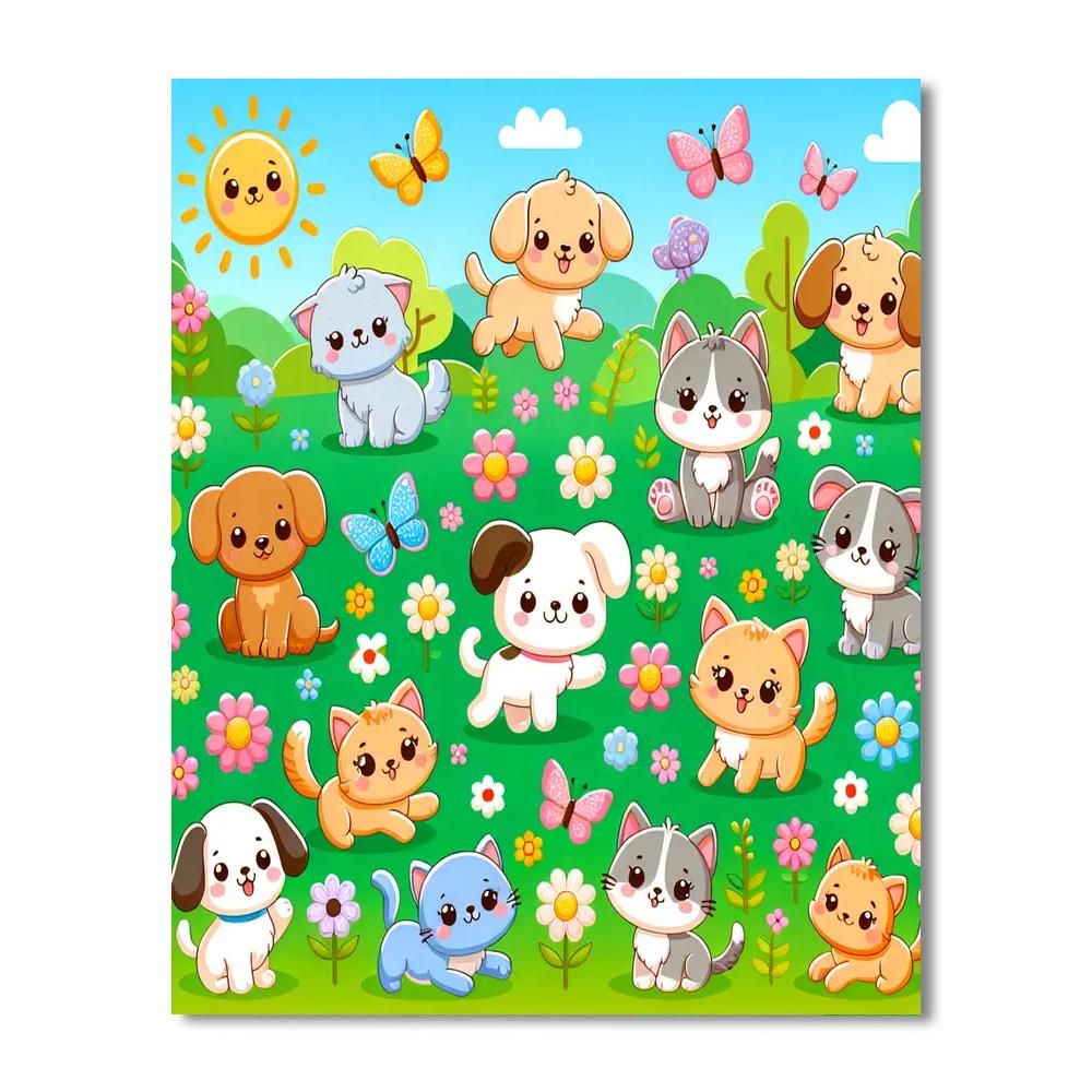 Cuddly Friends Numbered Painting Kits