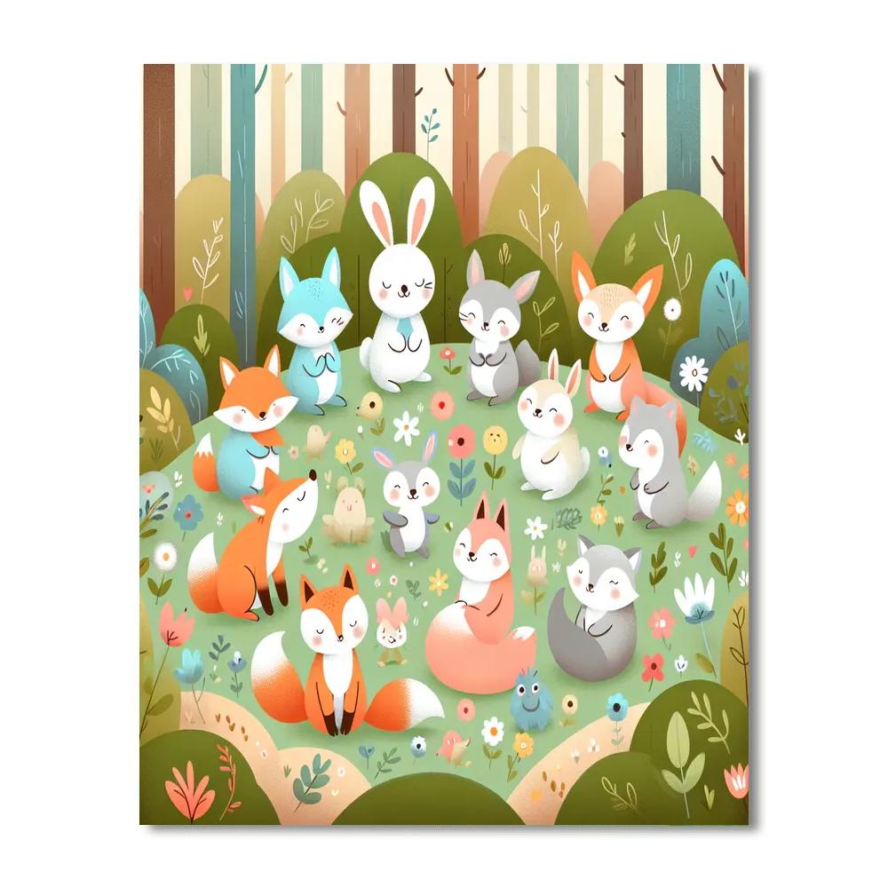 Giggle In The Glade Painting By Numbers Kit