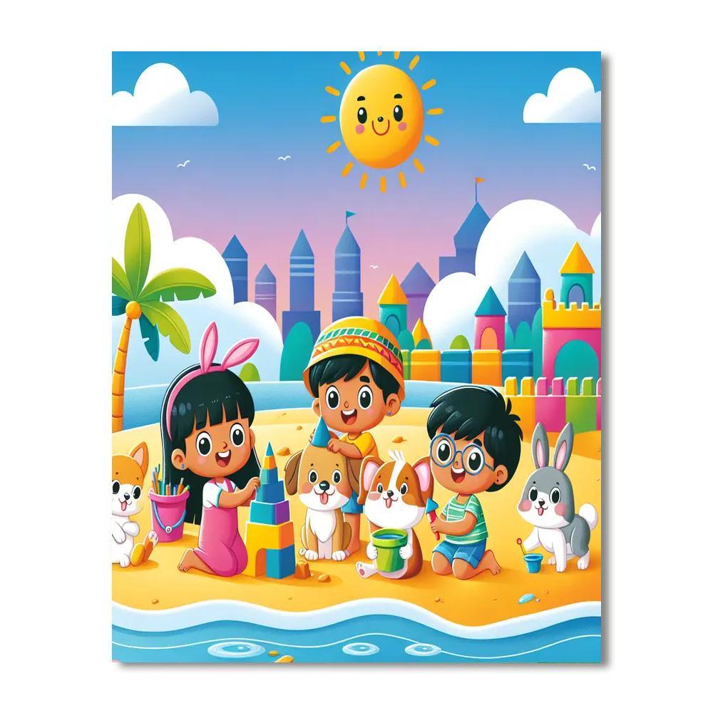 Sunny Seaside Painting Number Kit