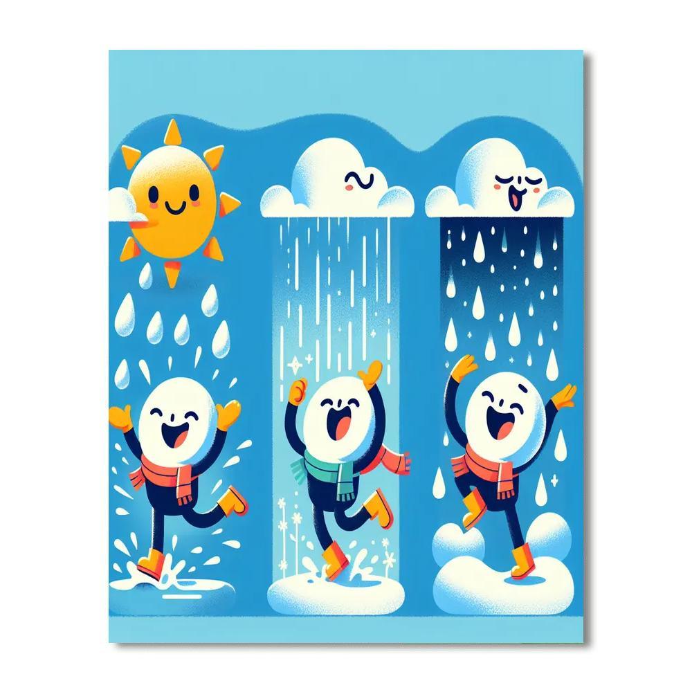 Playful Weather Friends Paint By Number