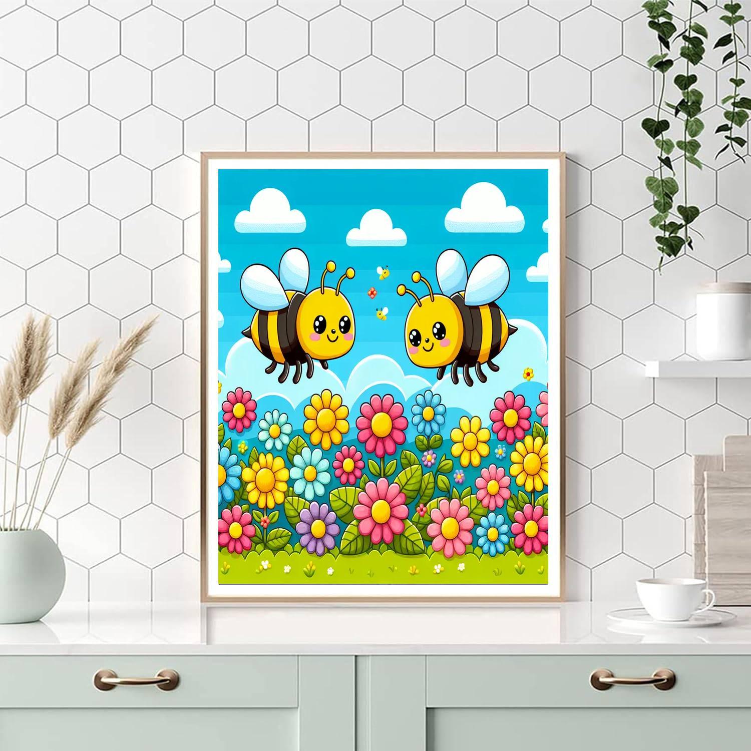 Buzzy Bees In The Meadow Paint By Number