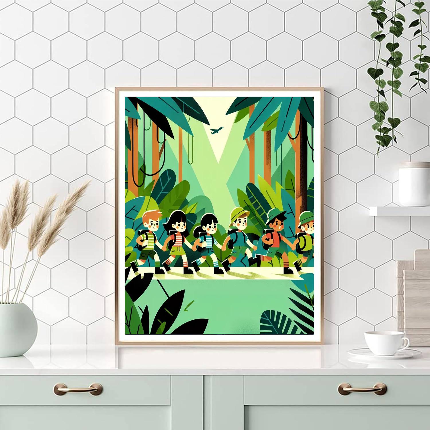 Jungle Expedition Team Painting Number Kit
