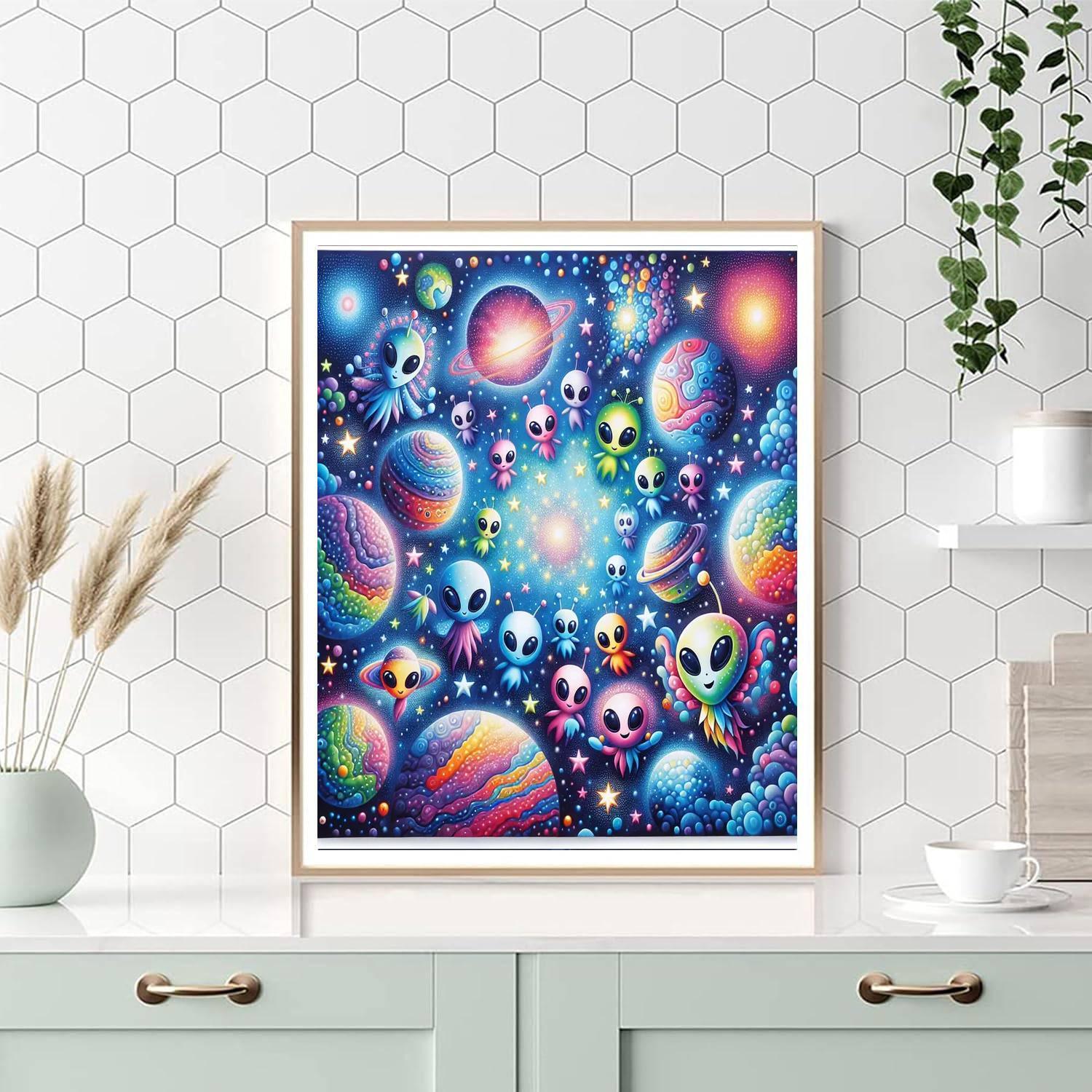 Colorful Space Exploration Paint By Numbers Art