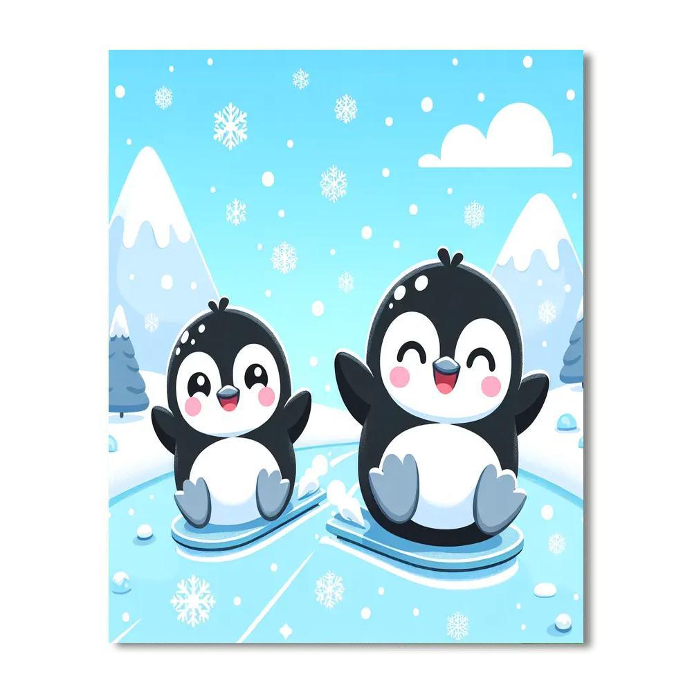 Dancing Penguins Numbered Painting Kits
