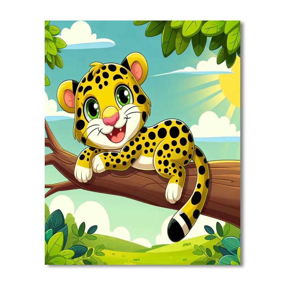 Lively Leopard DIY Paint By Numbers