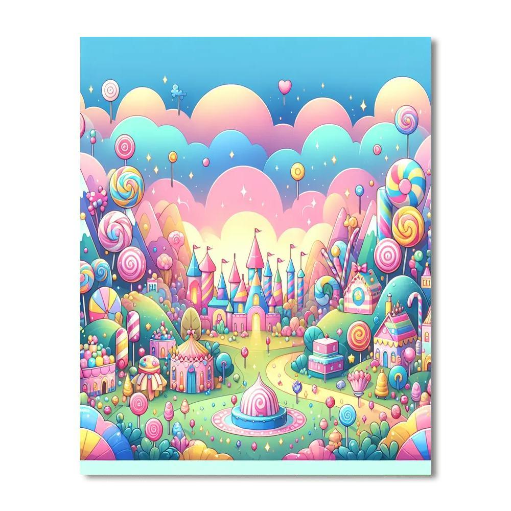 Whimsical Candy Kingdom Paint By Number