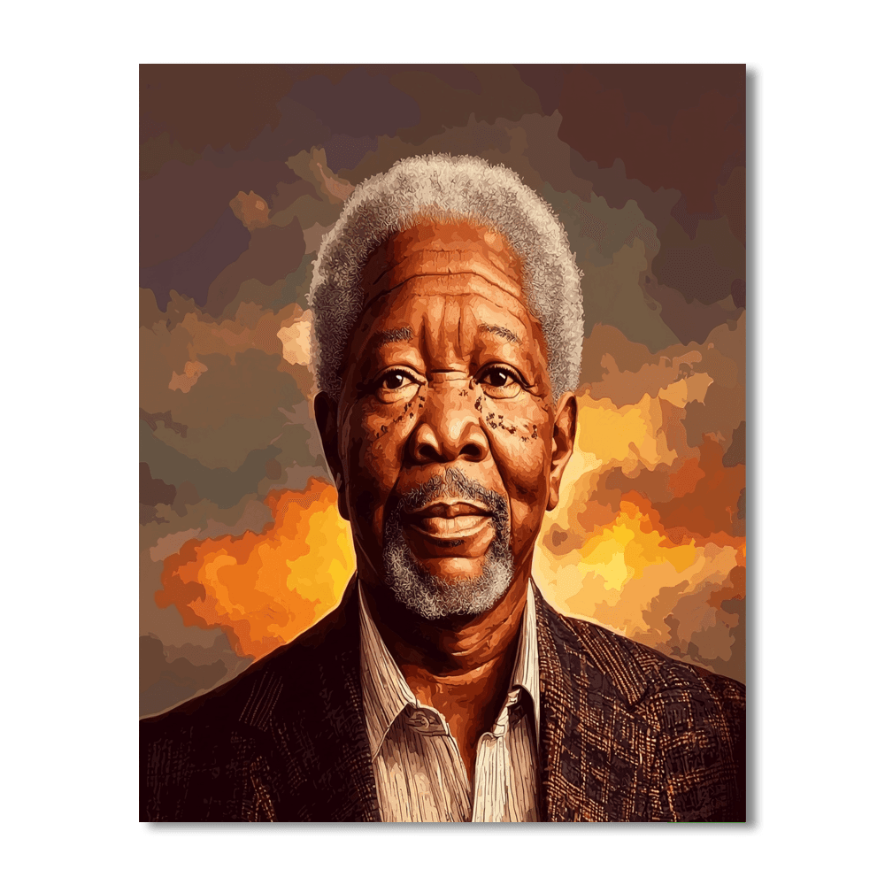 Morgan Freeman: Voice Of Timeless Wisdom Painting Number Kit