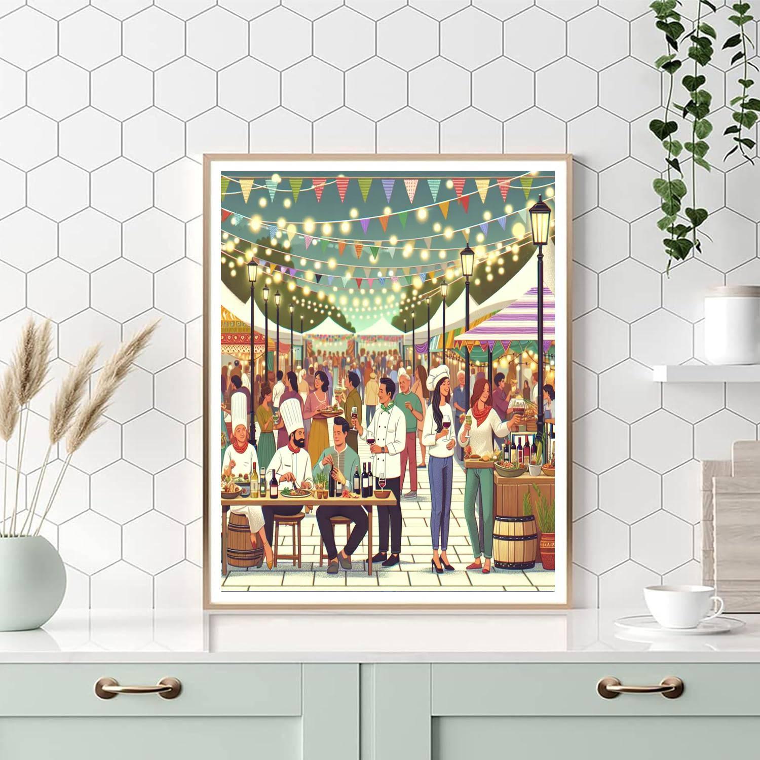 Hong Kong Wine & Dine Festival Paint By Numbers Art