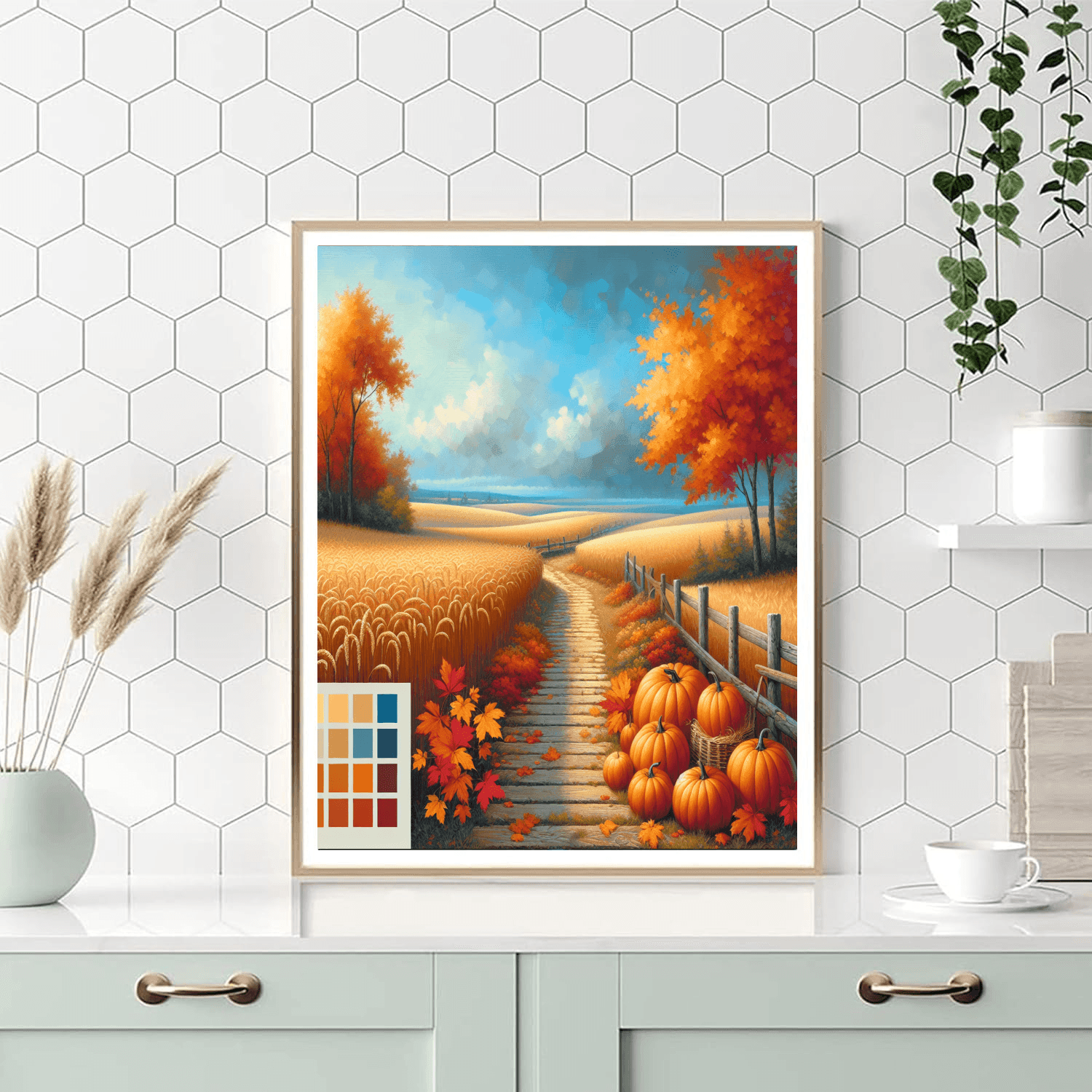 Rustic Harvest Festival Painting Number Kit