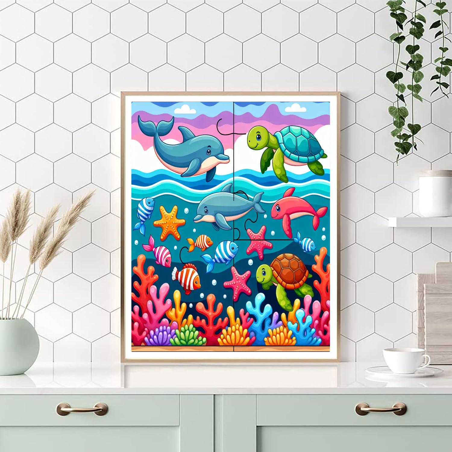 Ocean Life Puzzle Paint By Numbers