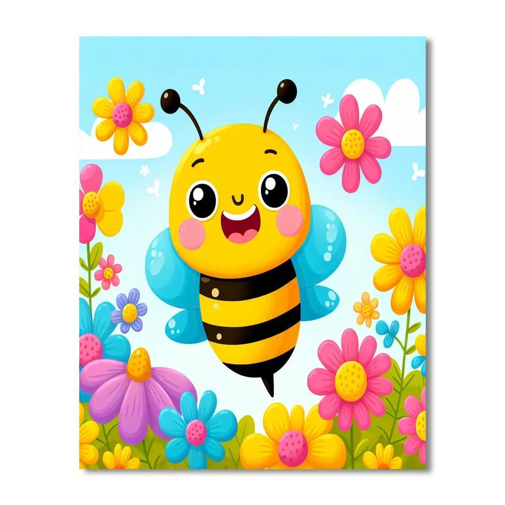 Bubbling Bee DIY Paint By Numbers
